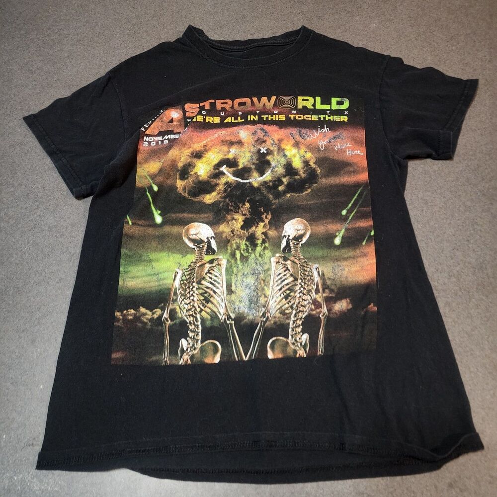 TRAVIS SCOTT 2019 Astroworld Festival We're All In This Together Black T-Shirt S